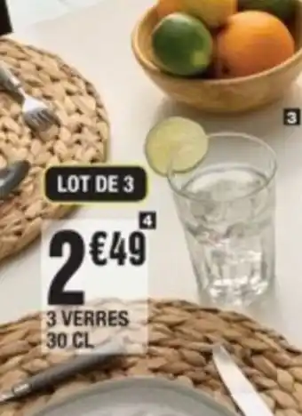 La Foir'Fouille 3 VERRES 30 CL offre