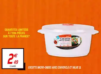 Netto Cocotte Micro-Ondes Avec Couvercle Et Valve 3L offre