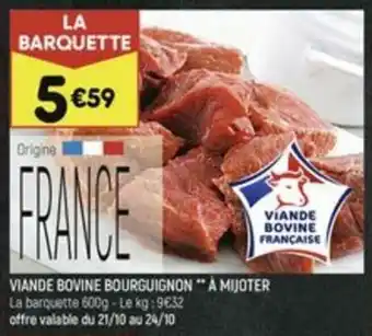 Viande Bovine Bourguignon à Mijoter