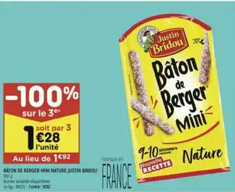 Bâton de Berger Mini Nature Justin Bridou