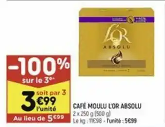 Café Moulu L'Or Absolu