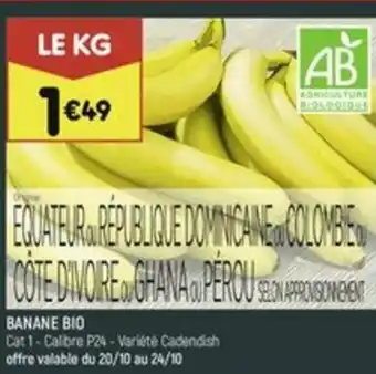 Leader Price Banane Bio offre