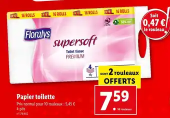 Lidl Floralys Papier toilette offre