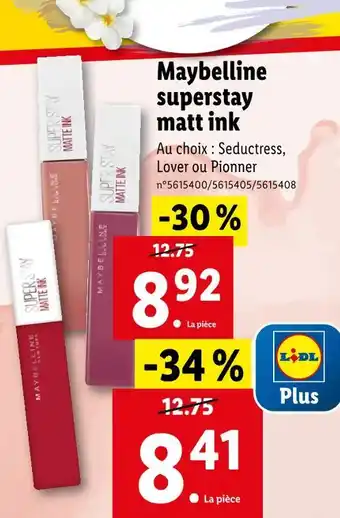 Lidl Maybelline Maybelline superstay matt ink offre