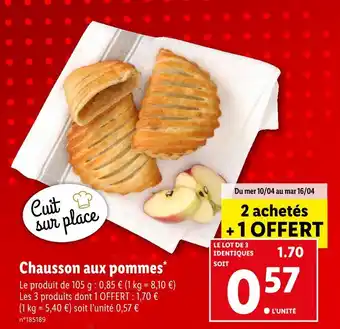 Lidl Chausson aux pommes offre