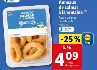 Lidl Anneaux de calmar à la romaine offre