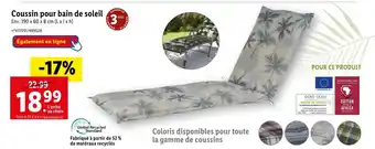 Lidl Coussin pour bain de soleil offre