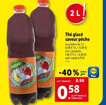 Lidl Freeway Thé glacé saveur pêche offre