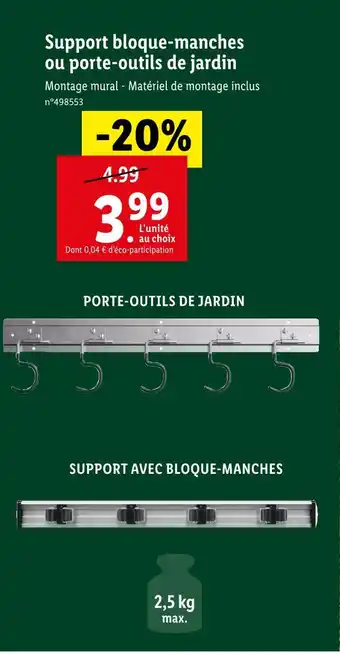 Lidl PARKSIDE Support bloque-manches ou porte-outils de jardin offre