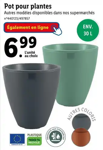 Lidl Pot pour plantes offre