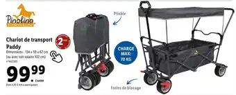 Lidl Paddy Chariot de transport offre