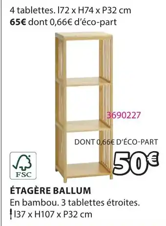JYSK ÉTAGÈRE BALLUM offre
