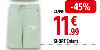 Intersport SHORT Enfant offre