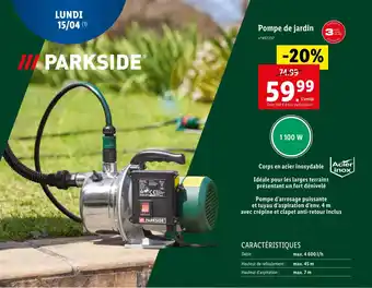 Lidl Pompe de jardin offre