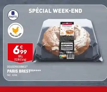 ALDI DESSERISSIMES PARIS BREST offre