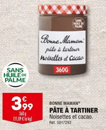 ALDI BONNE MAMAN PÂTE À TARTINER offre