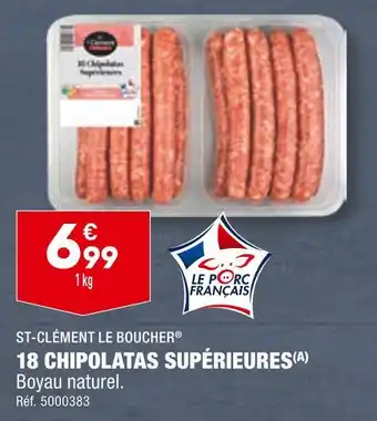 ALDI ST-CLÉMENT LE BOUCHER 18 CHIPOLATAS SUPÉRIEURES offre