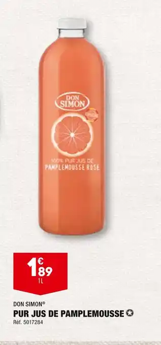 ALDI DON SIMON PUR JUS DE PAMPLEMOUSSE offre