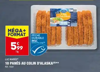 ALDI LOC MARÉE 10 PANÉS AU COLIN D’ALASKA offre