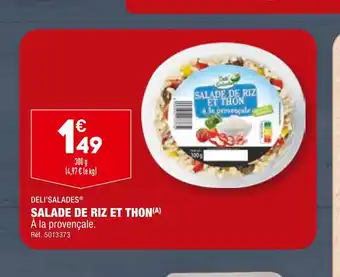 ALDI DELI’SALADES SALADE DE RIZ ET THON offre