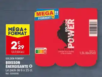 ALDI GOLDEN POWER BOISSON ÉNERGISANTE offre