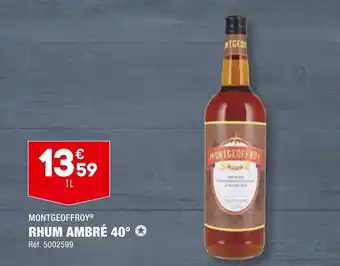 ALDI MONTGEOFFROY RHUM AMBRÉ 40° offre