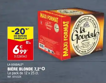ALDI LA GOUDALE BIÈRE BLONDE 7,2° offre