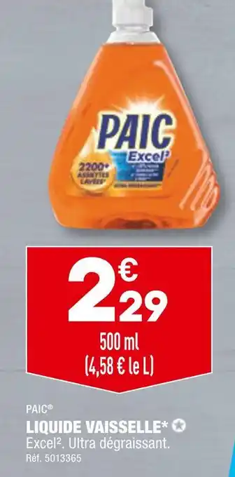 ALDI PAIC LIQUIDE VAISSELLE offre