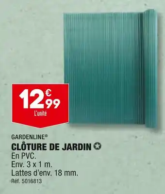 ALDI GARDENLINE CLÔTURE DE JARDIN offre