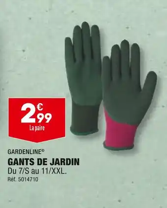 ALDI GARDENLINE GANTS DE JARDIN offre