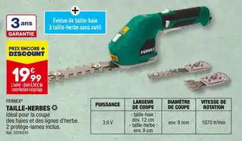 ALDI FERREX TAILLE-HERBES offre