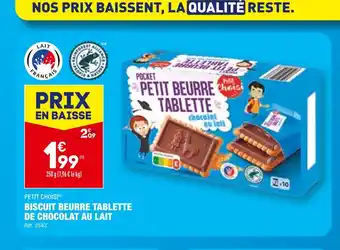ALDI PETIT CHOISI BISCUIT BEURRE TABLETTE DE CHOCOLAT AU LAIT offre