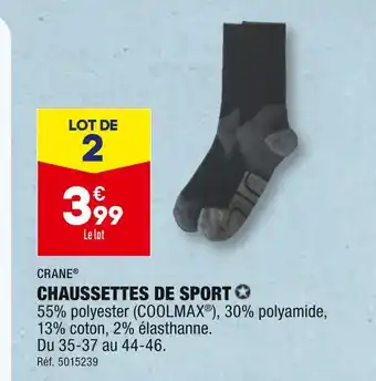 ALDI CRANE CHAUSSETTES DE SPORT offre