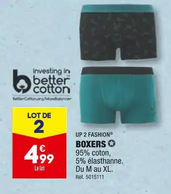 ALDI UP 2 FASHION BOXERS offre