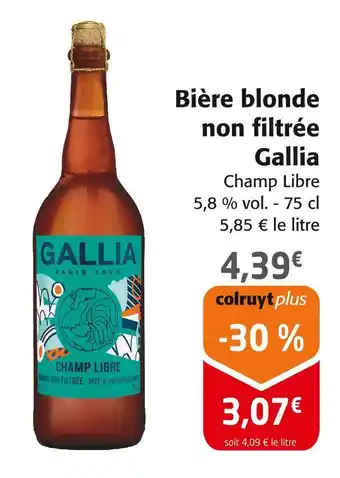 Colruyt Gallia Bière blonde non filtrée offre