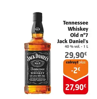 Colruyt Jack Daniel's Tennessee Whiskey Old n°7 offre