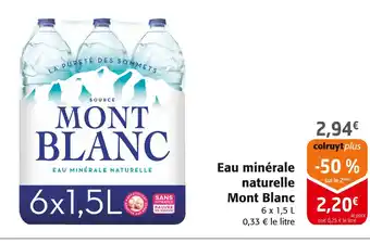 Colruyt Mont Blanc Eau minérale naturelle offre