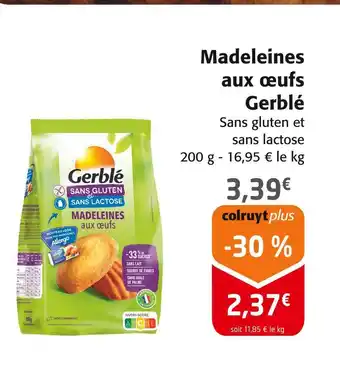 Colruyt Gerblé Madeleines aux œufs offre