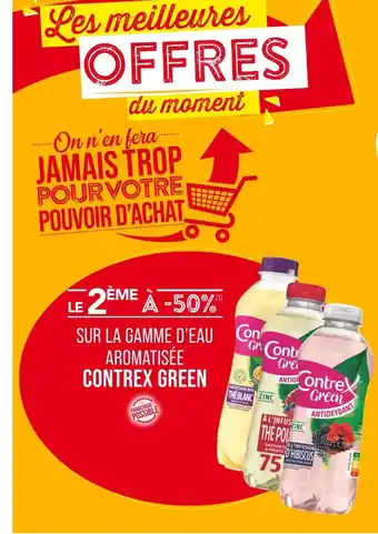 Match CONTREX GREEN LE 2ÈME À -50% SUR LA GAMME D’EAU AROMATISÉE CONTREX GREEN offre