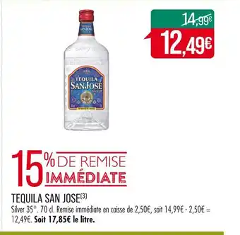 Match SAN JOSE TEQUILA offre