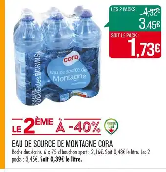 Match CORA EAU DE SOURCE DE MONTAGNE offre