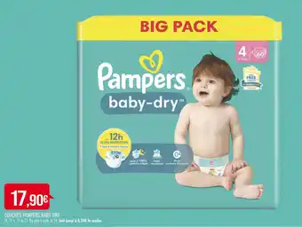 Match PAMPERS COUCHES BABY DRY offre