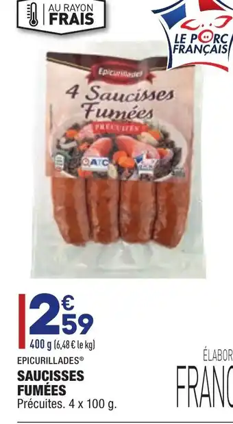 ALDI Saucisses fumées offre