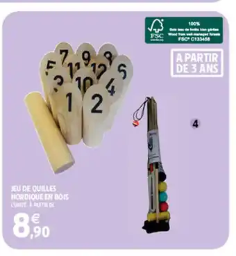 Intermarché JEU DE QUILLES NORDIQUE EN BOIS offre