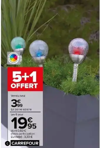 Borne solaire craquelee CARREFOUR