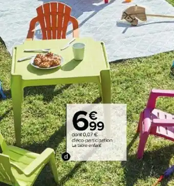 Carrefour Table plastique enfant offre