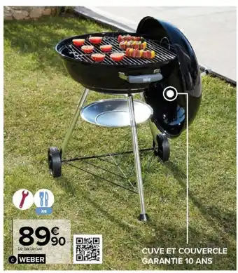 Carrefour Barbecue charbon compact kettle 47 cm offre