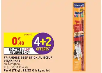 Intermarché Hyper FRIANDISE BEEF STICK AU BŒUF VITAKRAFT offre