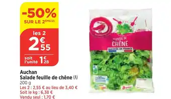 Bi1 Auchan Salade feuille de chêne (A) offre