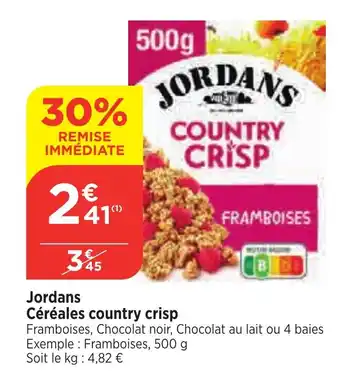 Bi1 Jordans Céréales country crisp offre